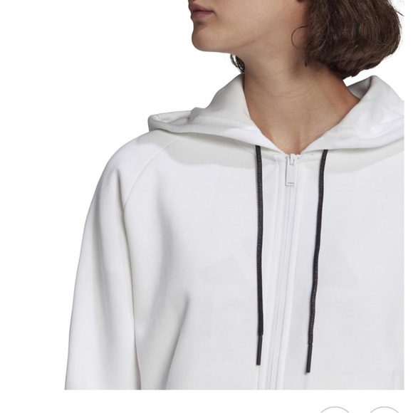 Adidas 3 Stripe Hoodie Full Zip Size Medium - Picture 2 of 10